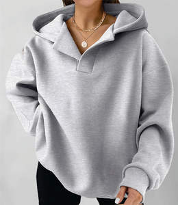 Sweats à capuche d'hiver et sweats à capuche anti-rides pour femmes polaire à manches longues pull surdimensionné mode - Product Image 6