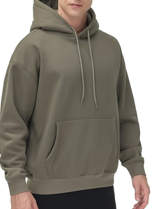 Sweat à capuche en polaire pour homme Coupe ample Ultra doux Sweat à capuche avec poches - Product Image 5