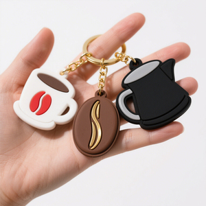Portachiavi 3D in PVC Morbido a Forma di Tazza di Caffè/Boba Milk Tea, Gadget <span class=keywords><strong>per</strong></span> Feste di Compleanno, Regalo Personalizzato <span class=keywords><strong>per</strong></span> <span class=keywords><strong>Lei</strong></span>, Ciondoli all'Ingrosso - Product Image 1