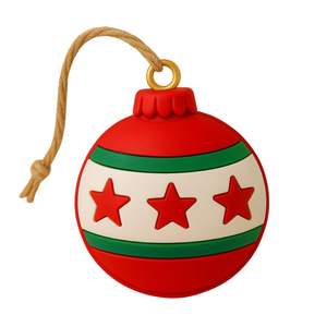 Étiquettes de Noël personnalisées en caoutchouc non toxique à suspendre - Product Image 6