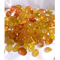 Lot de 78 pierres précieuses naturelles saphir jaune de Bangkok, ovales facettées de 8 mm à 12 mm, 205 carats, Iroc Sales Rashi Pukhraj, pierres précieuses en vrac, 95 $ US