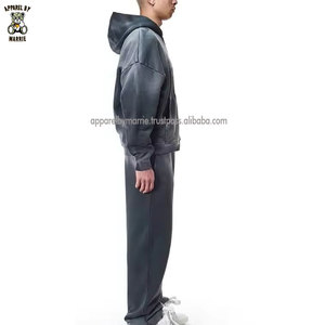 Ensemble de survêtement vintage en tissu doux pour homme, manches longues, pour la gym, le fitness, la course à pied et l'entraînement – En promotion - Product Image 2