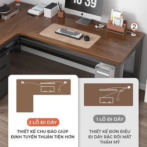 Alico đồ nội thất Việt Nam cung cấp chất <span class=keywords><strong>l</strong></span>ượng cao Walnut <span class=keywords><strong>L</strong></span> hình bàn thiết kế hiện đại bền Tính năng giá trị tuyệt vời cho tiền - Product Image 4