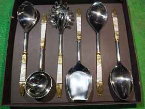 Juego de cubiertos de acero inoxidable directo de fábrica de Yang, cubiertos clásicos, cubiertos, incluye cuchara, tenedor, cuchillo, latón, personalizado, OEM, ODM - Product Image 2