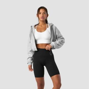 Sudadera con capucha recortada con cremallera a la moda para mujer: ligera y elegante, perfecta para ropa informal y capas Estilo Stich Premium Venta caliente - Product Image 6