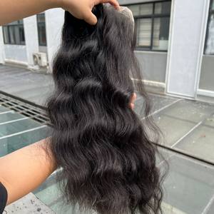 Vente chaude Donateur Cambodgien Vague Naturelle Noir Vrais Extensions de Cheveux Humains avec Fermeture Frontale Remy Hair Grade Très Populaire! - Product Image 5