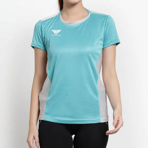 T-shirts de sport décontractés pour femmes de haute qualité, manches courtes, respirants, design tendance avec des t-shirts de sport de couleur unie - Product Image 1