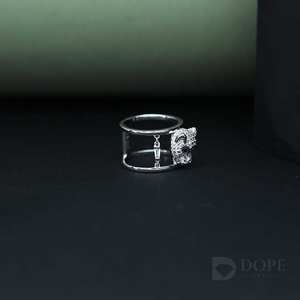 Anillo de Hip Hop de Lujo DOPE JEWELLS, Diseño Personalizado, Chapado en Oro de 14K, Acero Inoxidable, Estilo Exclusivo con Incrustaciones de Moissanita, Certificado IGI - Product Image 5