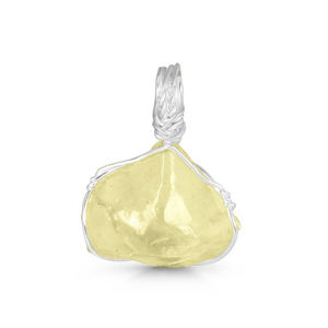 Pendentif en argent sterling 925 avec pendentif en argent plaqué quartz citron naturel pendentif en pierres précieuses brutes réglage de lunette à la mode dernier pendentif - Product Image 1