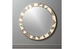 เฟอร์นิเจอร์ฝังกระดูกทำด้วยมือสุดหรูสำหรับบ้านและโรงแรมกระจกกรอบกระจกแขวนผนังแบบลอกออกได้สำหรับตกแต่งโอกาสครบรอบ - Product Image 3