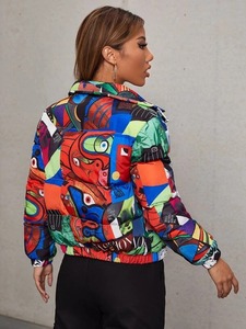 Top Trending Style Chaqueta acolchada para mujer Cremallera completa Manga larga Invierno Cálido Chaqueta de burbuja para mujer - Product Image 2