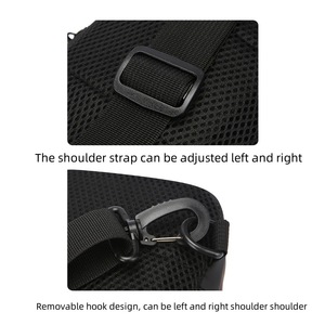 Sac de poitrine antivol pour homme avec port USB, multifonctionnel, en nylon imperméable, sac messager de voyage, sac bandoulière pour homme, vente en gros - Product Image 4