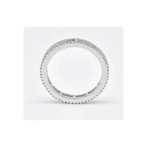 แหวนเงิน 925 ประดับเพชร CVD ทรงบาแกตต์ |   เครื่องประดับเพชรแล็บรับรองคุณภาพขายส่ง - Product Image 3