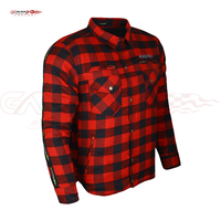 Vêtements de sport pour moto en flanelle imprimée respirante avec doublure en aramide et patchs en polyester, certifiés CE, pour l'été/l'hiver
