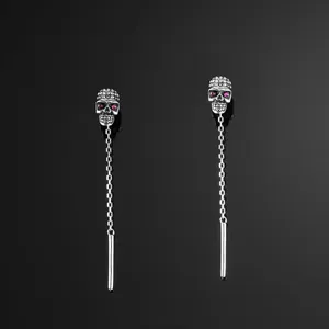 Boucles d'oreilles créoles en argent sterling avec diamants de laboratoire personnalisables – Cadeau écoresponsable unisexe - Product Image 1