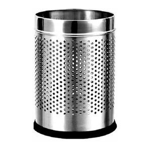 Trending Galvanized Iron round Trash <b>Bin</b> Outdoor and Indoor Metal <b>Waste</b> Holder with Handle and Lid - Product Image 4