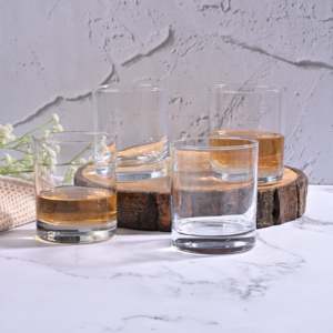 Juego de 4 Vasos Transparentes Luminosos de Vidrio, Diseño Minimalista con Patrón Sólido, Aptos para Lavavajillas, Regalo para Adultos y Fiestas - Product Image 6