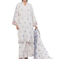 Ensemble de vêtements ethniques pour femmes, shalwar kameez masoori fantaisie à trois pièces, brodé, pour les fêtes, avec dupatta en mousseline et pantalon