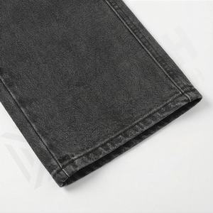 Premium Private Label Women's High Waist <b>Wide</b> <b>Leg</b> Leopard Print Casual <b>Cargo</b> Jeans Embroidery Hole Tassel Details Streetwear - Product Image 6