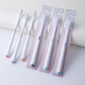 Brosse à dents manuelle à poils ultra-fins Fresh <span class=keywords><strong>Macaron</strong></span> avec manche en plastique et poignée antidérapante pour usage domestique - Product Image 5