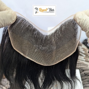Venta al por mayor REGENT pelo indio Frontal FL 100% trama atada a mano con ondas naturales estilos rectos existencias disponibles - Product Image 5