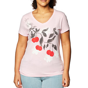 Camiseta de Mezcla de Poliéster para Mujer al por Mayor, Personalizable, Suave, de Secado Rápido, Camiseta de Poliéster para Mujer, Tela Lisa - Product Image 1