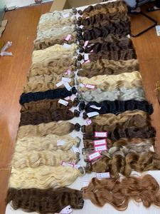 Mèches de cheveux naturels ondulés, couleur trame, toutes les cuticules alignées, pas d'enchevêtrement, pas de perte, 100% cheveux humains, véritable vendeur cambodbien - Product Image 3