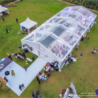 Tentes de réception pour 1000 personnes avec fenêtres transparentes en PVC, garantie 1 an - Utilisation intérieure/extérieure pour mariages