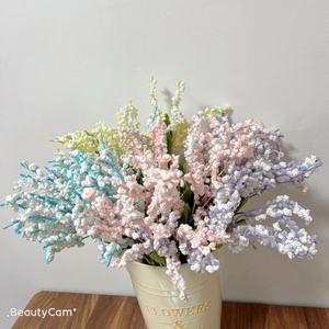 Bouquet de fleurs artificielles réalistes au crochet, fausses tiges de Smartweed pour arrangements floraux à la maison, mariage ou fête - Product Image 1