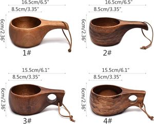 Durable Wooden <b>Camping</b> <b>Mug</b> for Hot Soup Tea Eco-Friendly Lightweight Modern Kuksa Natural Outdoor Cup for Presents - Product Image 5