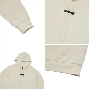 Pull à capuche unisexe avec logo en relief avec cordon de serrage épais pour tenue décontractée, haut de gymnastique - Product Image 6