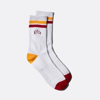 Calcetines unisex de jacquard al por mayor, diseño Happy Golf, con puntera de dos tonos, de algodón peinado y elastano, fabricados en Vietnam, para jóvenes, con dibujos animados.