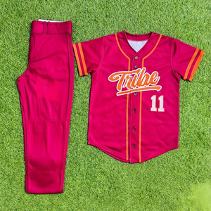 ชุดเครื่องแบบเบสบอลสำหรับเยาวชนผ้าเจอร์ซีย์แห้งเร็วผ้าโพลีเอสเตอร์100% สำหรับผู้ชายและเยาวชนชุดเครื่องแบบเล่นซอฟต์บอลแบบช้า - Product Image 5