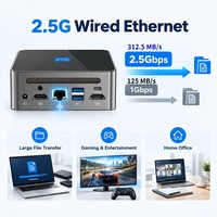 Geniş Voltajlı 100V-240V Intel Core I5 I7 I9 İşlemcili Mikro Bilgisayar, Tek 2.5G Ethernet Portu ve Dahili Soğutma Fanı ile Ofis ve Ev Kullanımı İçin