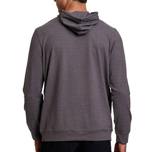 Sudadera con capucha de manga larga de otoño para hombre Slim Fit 100% algodón French Terry sudadera con bolsillo bordado Color sólido sudaderas con capucha para hombre - Product Image 6