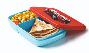 Boîte à lunch en plastique hermétique TIK TAK 500 ml Jaune Rectangulaire Passe au micro-ondes 2 compartiments pour enfants Bébé École Utilisation Qualité supérieure - Product Image 2