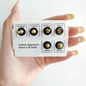 Kit de lifting sinusale pour implants dentaires en acier inoxydable, manuel, pour chirurgie intensive, avec abord par fenêtre latérale, fraises diamantées et ensemble de perceuses de précision - Product Image 1