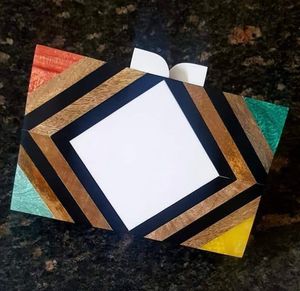 Bolso de mano elegante de resina de diseño único, bolso Rectangular de madera y resina con incrustaciones de moda para mujer, bolso de mano de noche para ropa de fiesta - Product Image 3