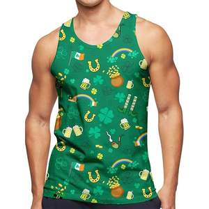 Débardeur imprimé en 3D coloré et abstrait pour hommes, gilet sans manches surdimensionné, vêtements de musculation tricotés respirants pour gym et fitness - Product Image 1