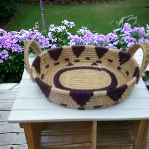 Venta de fábrica hecho a mano Sabai hierba cesta de frutas pequeña cesta tejida de frutas y verduras con asas - Product Image 2