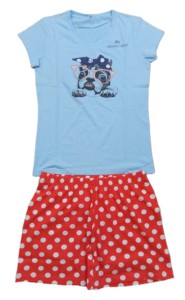 Ensemble décontracté deux pièces pour femme, été, manches courtes, short, logo sur le devant, 100% coton, séchage rapide - Product Image 5