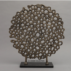 Sculpture d'arbre en métal de conception ultime, sculpture de haute qualité avec finition dorée et base en marbre pour la décoration de table - Product Image 3