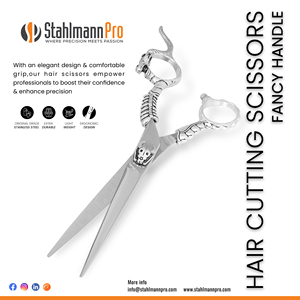 Tijeras de Corte de Pelo Rectas de Acero Inoxidable 4Cr13 de Calidad Premium para Diestros, Stahlmann Pro, Mango Elegante y Duradero - Product Image 5