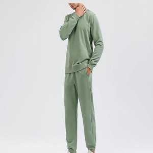 Tenue de jogging en molleton de coton 100% pour hommes OEM ODM haute qualité, impression de logo personnalisé, vêtements de fitness respirants pour le printemps - Product Image 3