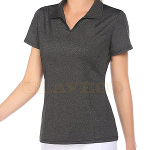 Solid Color Casual Women Polo T-Shirts <b>Cheap</b> Price Women Polo T-Shirts <b>Light</b> Weight Women Polo T-Shirts - Product Image 2