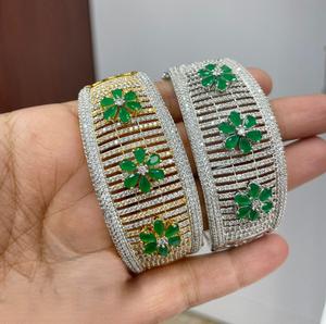 Elegante Brazalete Abrible de Plata y Oro con Acabado de Primera Calidad y Circonitas Cúbicas para Bodas y Compromisos, Colección para Fiestas, para Mujer - Product Image 2