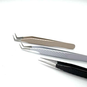 Pinzas profesionales para extensión de pestañas con nuevo diseño, mango de agarre de corazón, pinzas para pestañas, pinzas de acero inoxidable con logotipo personalizado - Product Image 5