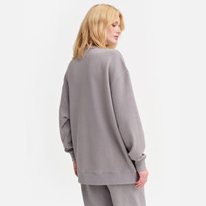 Vente en gros, sweat-shirt à col ras du cou surdimensionné unisexe en coton 300g de couleur personnalisée, vêtements d'hiver pour adultes, vêtements brodés et lavés - Product Image 2