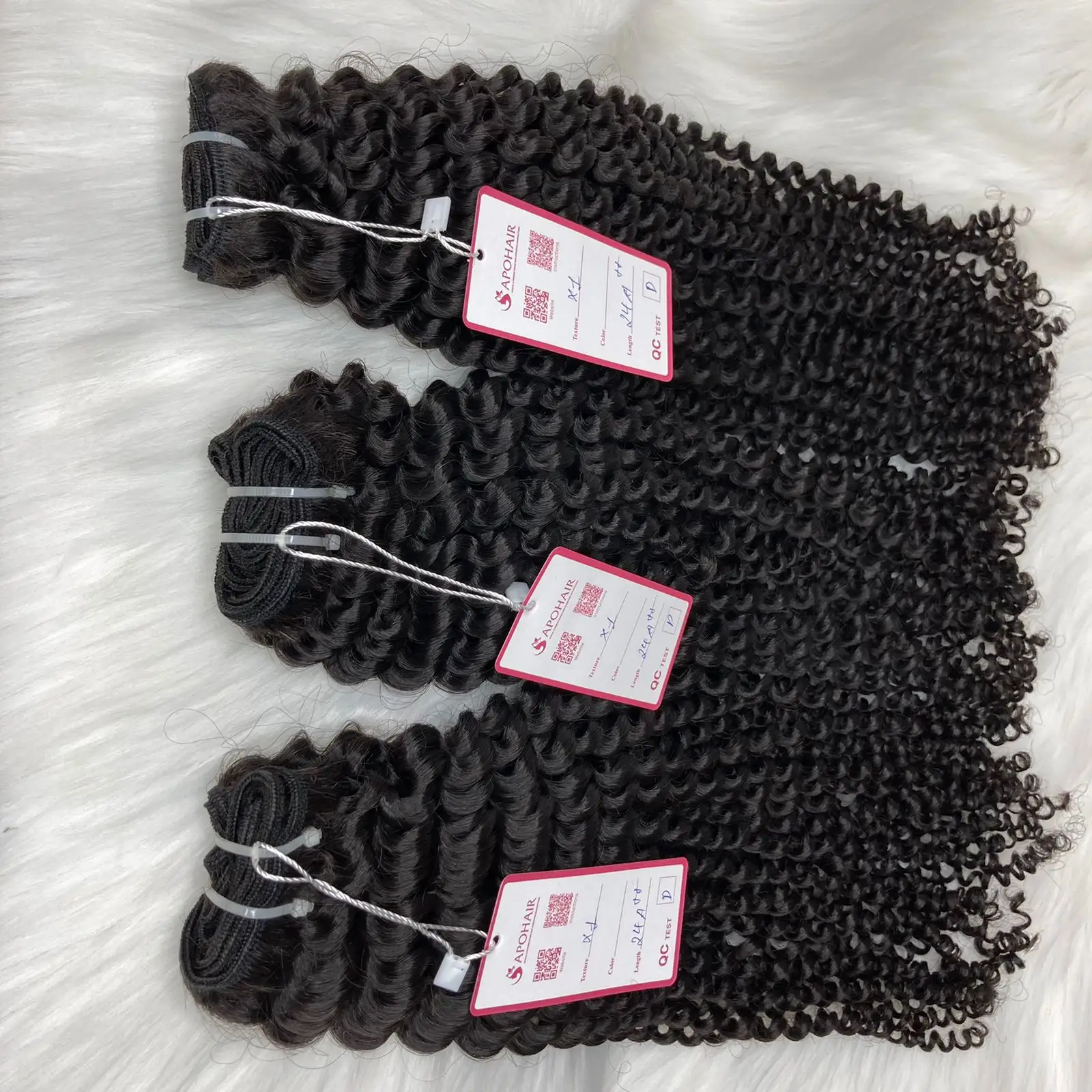 HOT PRODUCT Natural Color Kinky Curly Deep Curly Bundles Hair Weave Raw Human Hair Bundles For Black Women Extensions