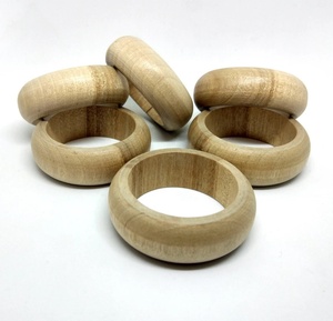ทำด้วยมือแหวนผ้าเช็ดปากไม้ชุด6ชิ้นในอัตราที่เหมาะสม - Product Image 3